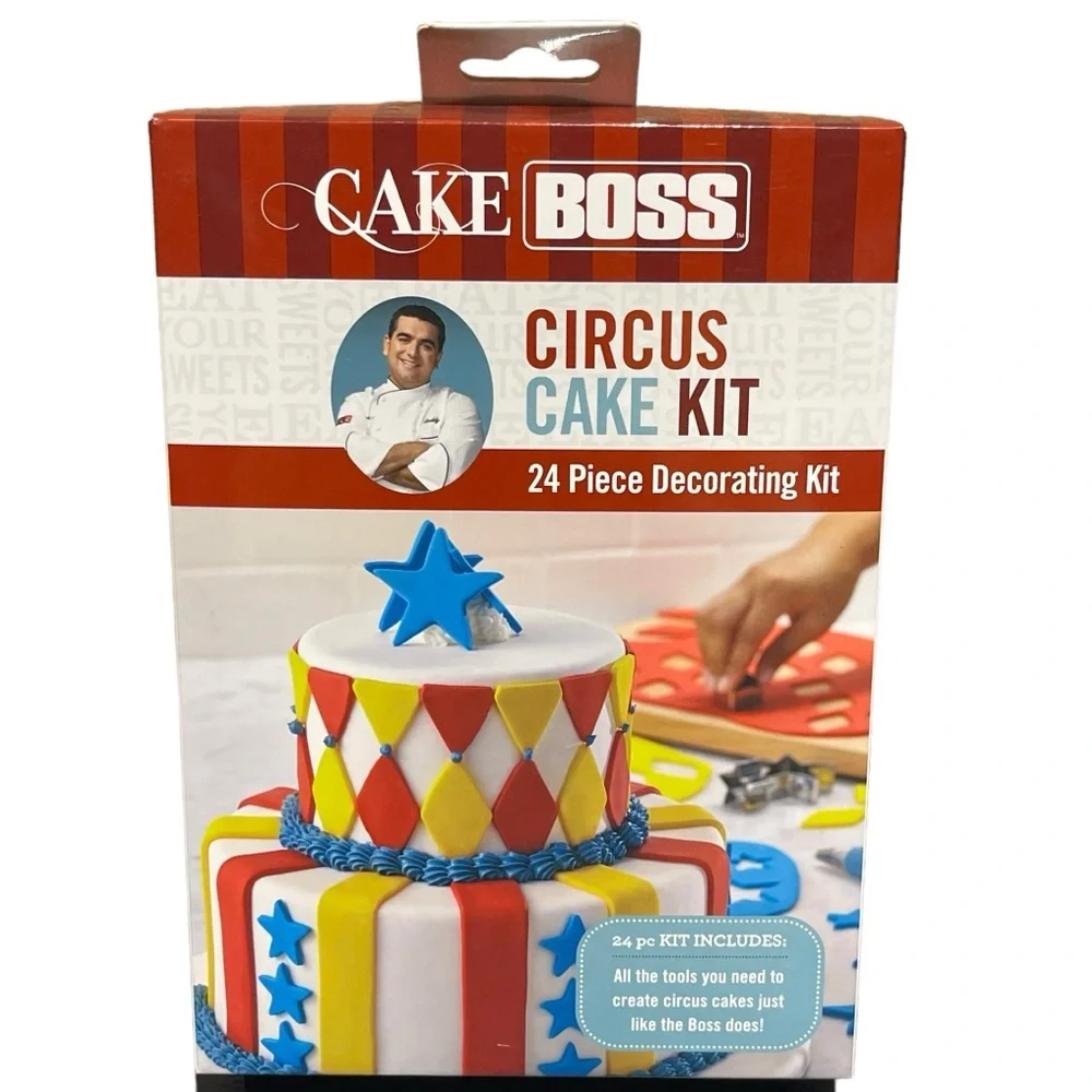 Cake Boss 24 Piece Circus Cake‎ Decorating Kit - Cutters Tips Guides NEW